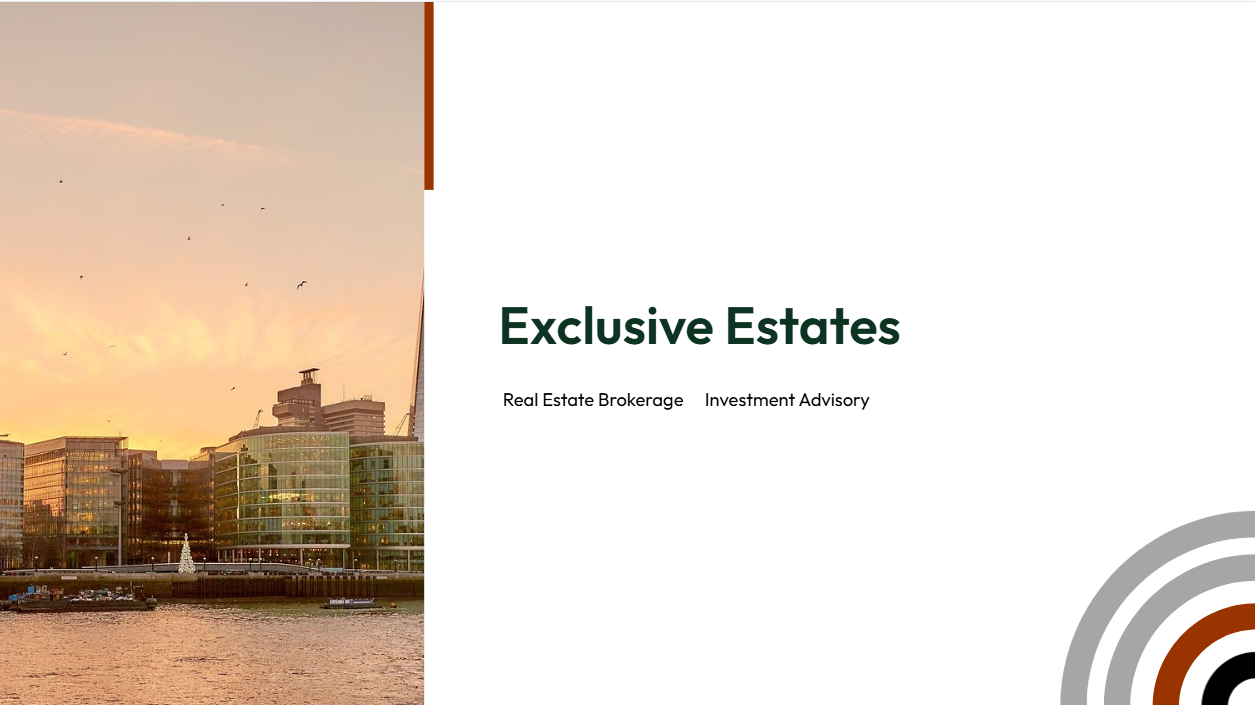 Modern city skyline at golden hour